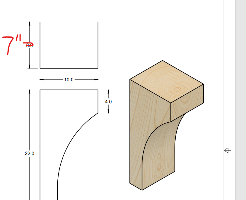 Large Corbel