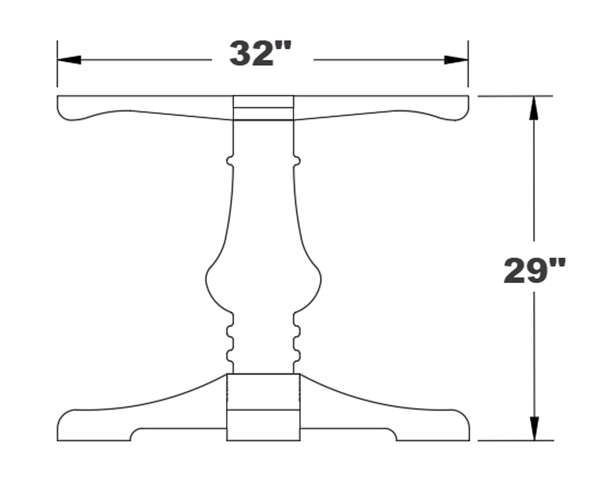 Pedestal Table Base - Chalice Model