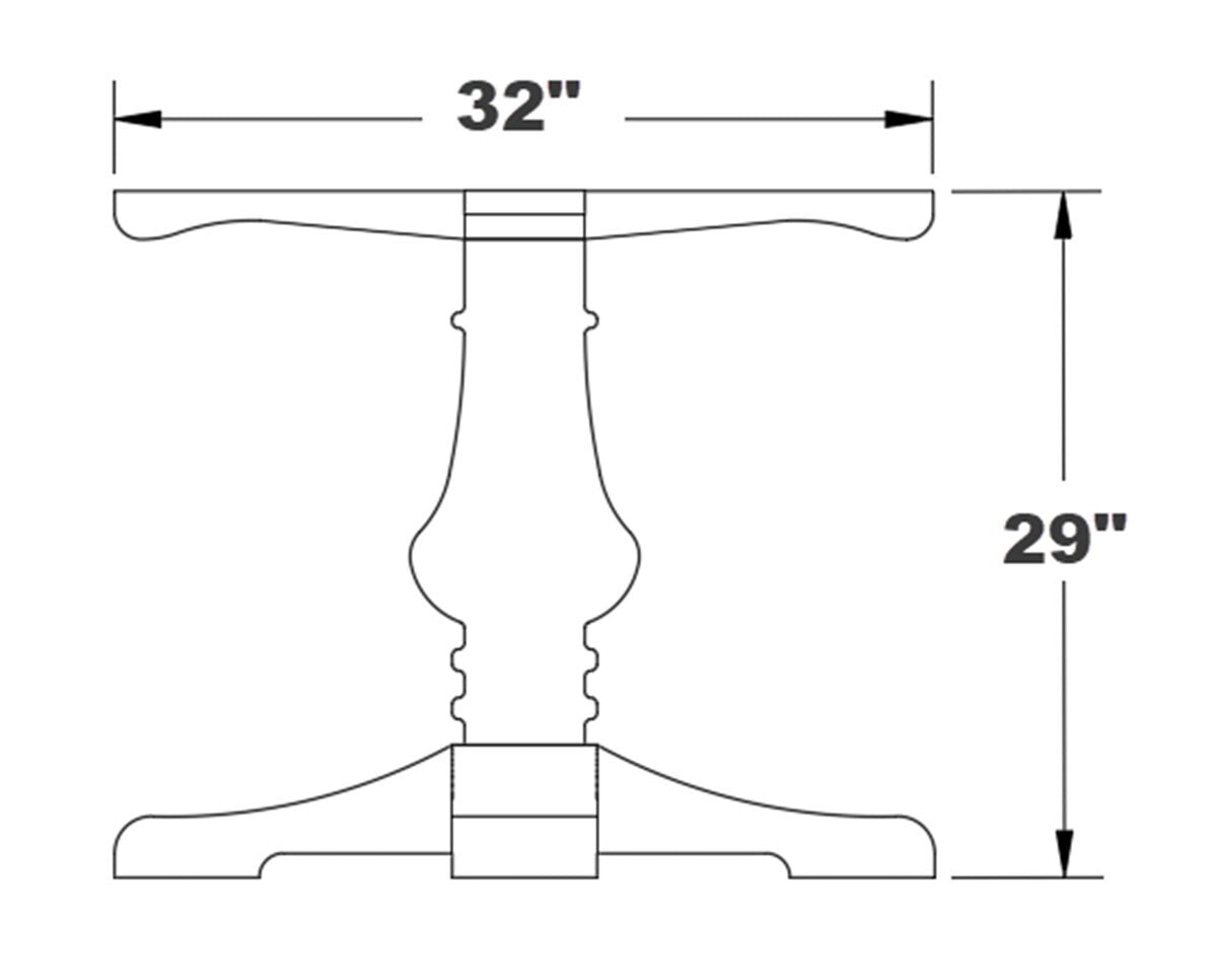 Trestle Table Leg Pair - Chunky Trestle Base