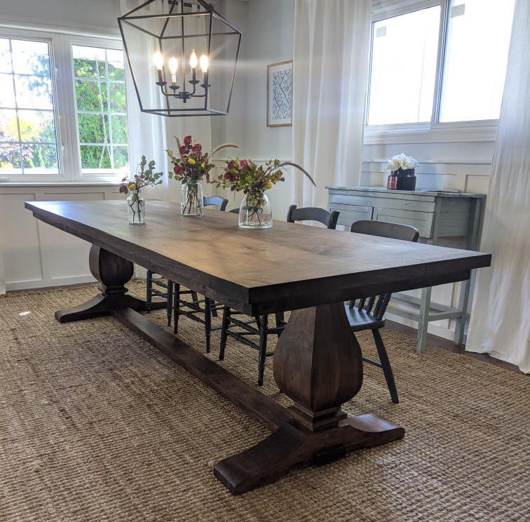 Pinwheel Trestle Table